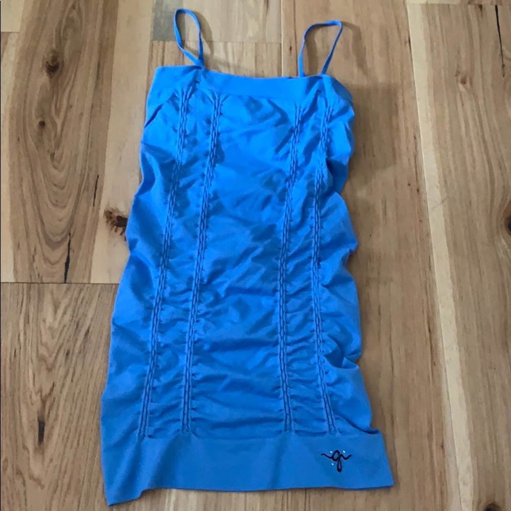 ❤️ blue tank top with pretty ribbing detail